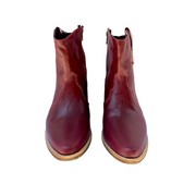 Burgundy short boots