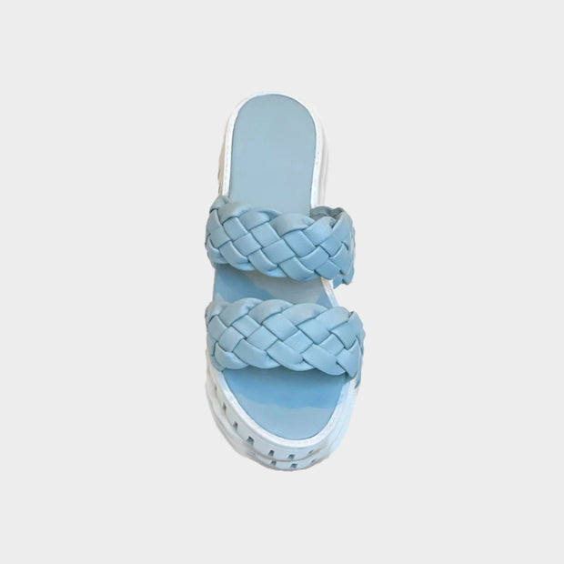 Baby blue sneaker sandals