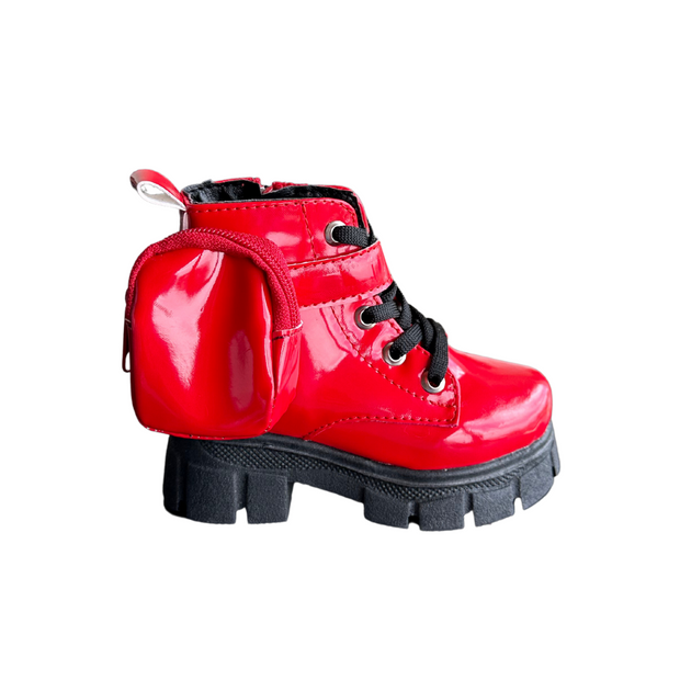 Red mini boots