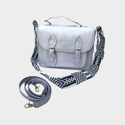 Leather silver bag