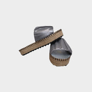 Silver espadrilles