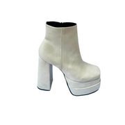 White gaga platform boots