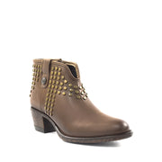 Brown studs mini booties