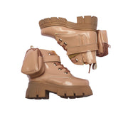 Beige mini booties