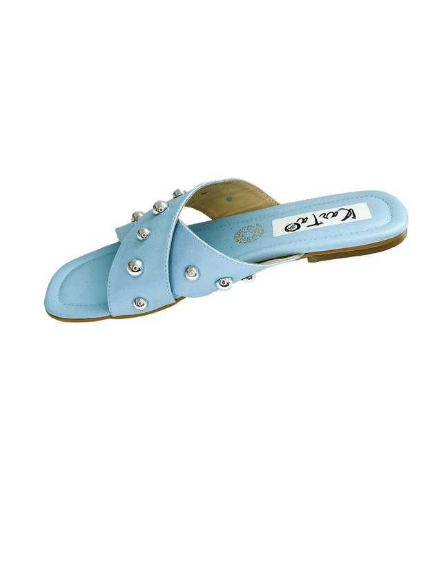 Baby blue sandal studs