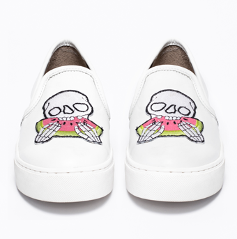 Watermelon Skull in White