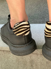 Black zebra shoes