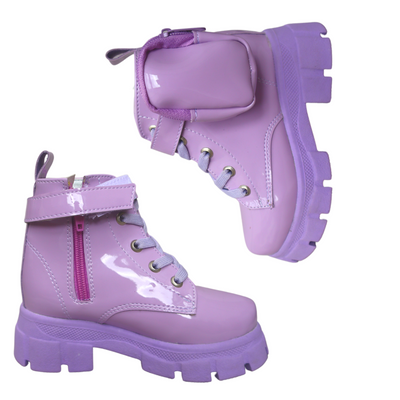 Lilac charol booties